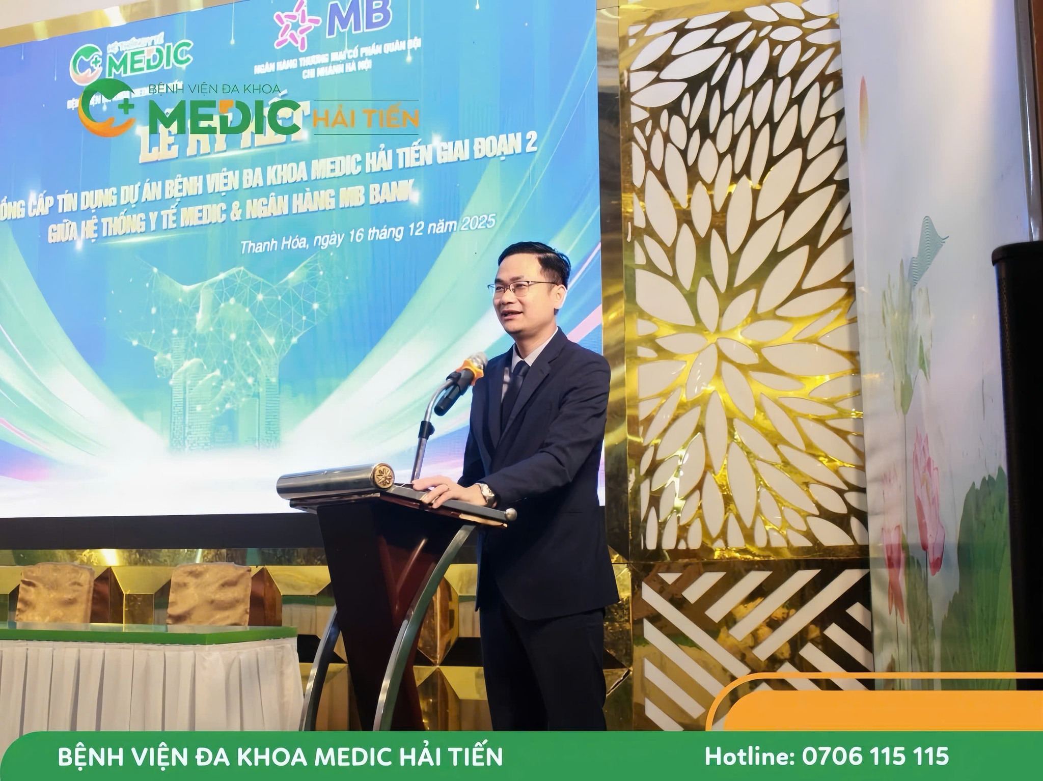 Ông Đào Trung Dũng, Giám đốc MB Hà Nội phát biểu tại buổi lễ.