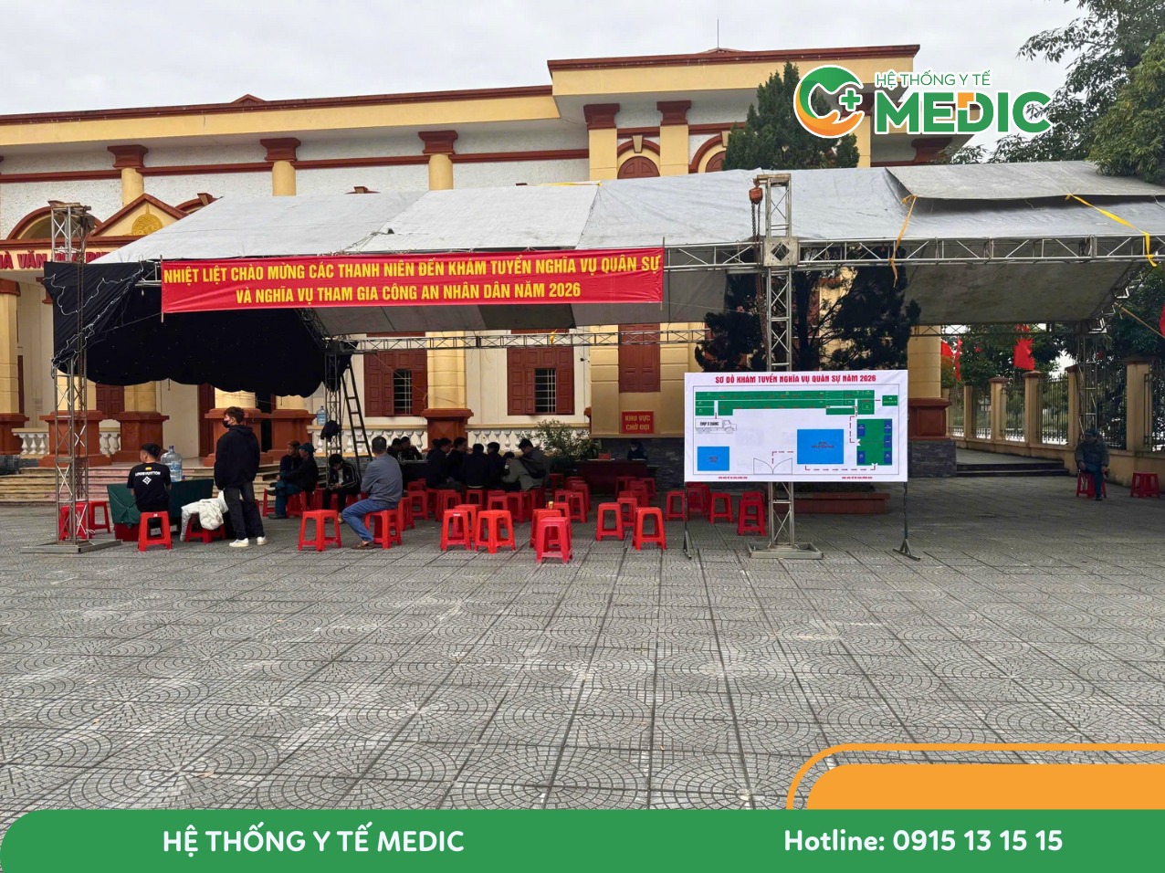 Công tác khám sức khỏe nghĩa vụ quân sự và nghĩa vụ Công an nhân dân năm 2026 được tổ chức nghiêm túc, khoa học tại UBND phường Thanh Châu (cũ).