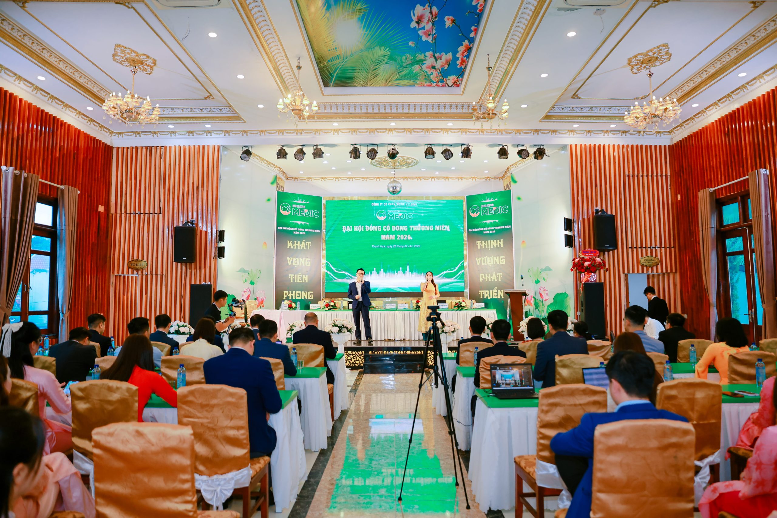 Toàn cảnh Đại hội đồng cổ đông nhiệm kỳ 2026-2030 của Medic Holding tổ chức tại Thanh Hóa ngày 25/2/2026.