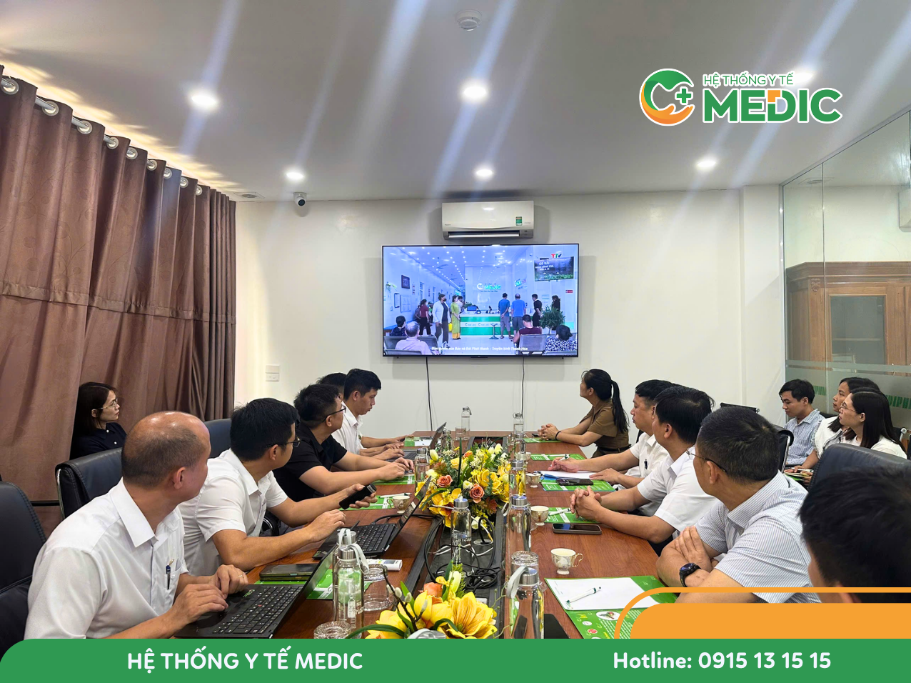 Đoàn công tác Bệnh viện Đa khoa Chương Mỹ làm việc và trao đổi tại Bệnh viện Đa khoa Medic Hải Tiến.