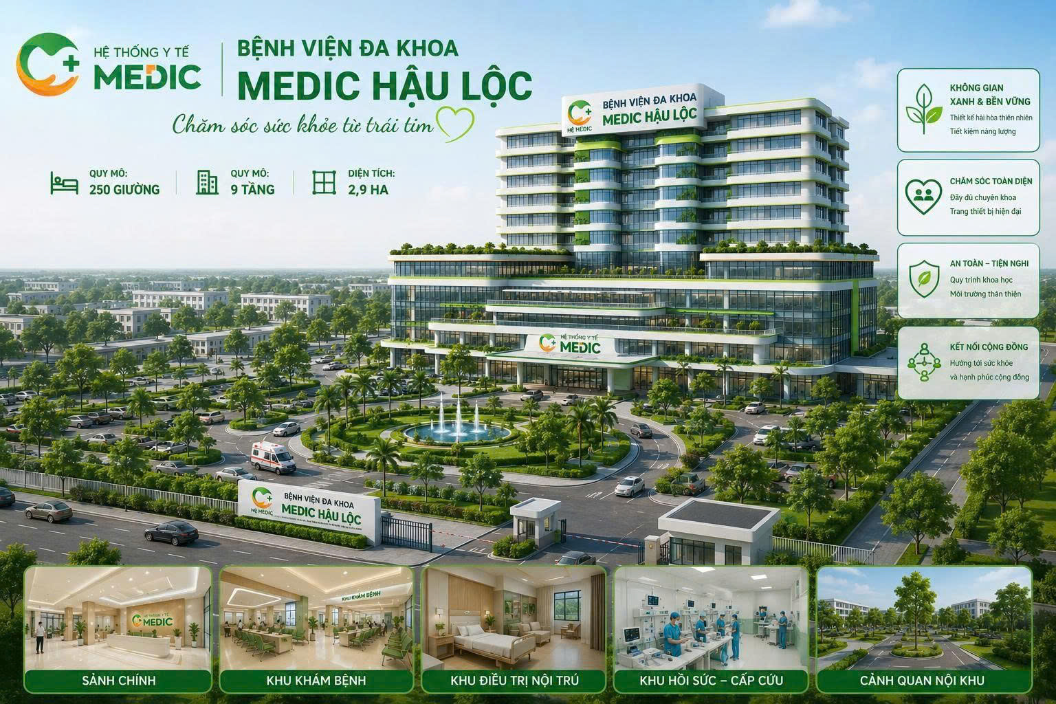 Dự án Bệnh viện Medic Hậu Lộc với định hướng đầu tư quy mô lớn hứa hẹn mở ra bước phát triển mới cho y tế địa phương.