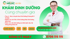 Ths.Bs Phan Quốc Anh - Chuyên gia dinh dưỡng sẽ trực tiếp thăm khám và tư vấn tại Bệnh viện Đa khoa Medic Hải Tiến