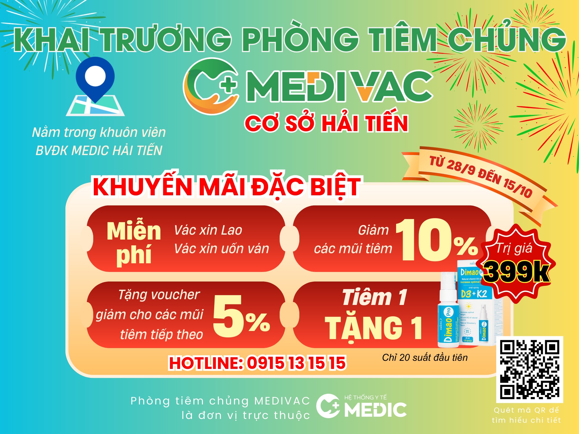 Chương trình ưu đãi được dành riêng cho ngày khai trương Medivac